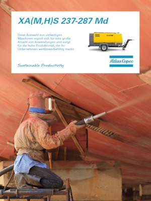 Портативні повітряні компресори: дизельні, електричні, бензинові Atlas Copco XAMS 287 MD