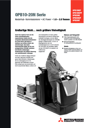 Підбирачі замовлень Mitsubishi OPB 10 NSPF