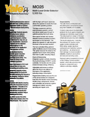 Підбирачі замовлень Yale MO25