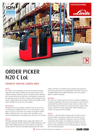 Підбирачі замовлень Linde N20C LoL