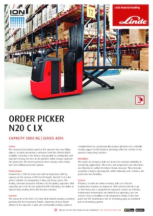 Підбирачі замовлень Linde N20C LX
