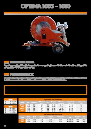 барабан для намотування шланга IRRIFRANCE Optima 1010 90/270