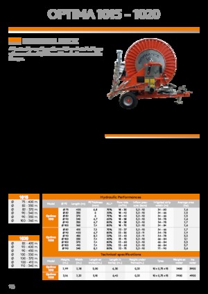 барабан для намотування шланга IRRIFRANCE Optima 1020 110/340