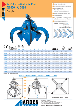 Гідр. двухстулкові грейфери Arden GA 450