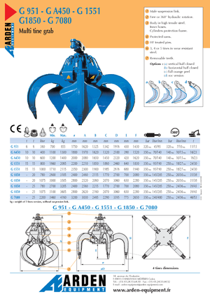 Гідр. двухстулкові грейфери Arden GA 450