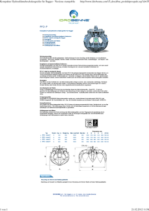 Гідр. двухстулкові грейфери Idrobenne PFO 5/600 P