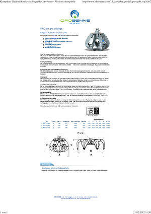 Гідр. двухстулкові грейфери Idrobenne PFO 6/280