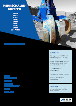 Гідр. двухстулкові грейфери Arden GA550
