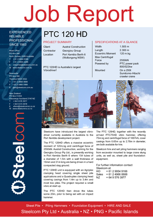 Вібромолотки PTC 120 HD