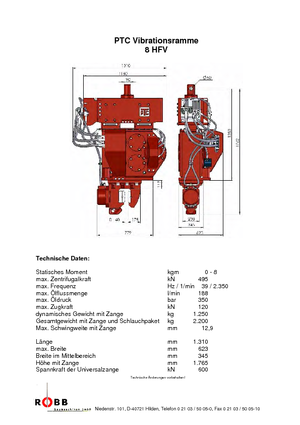 Вібромолотки PTC 8 HFV