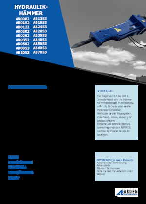 Гідравлічні відбійні молотки Arden AB0102