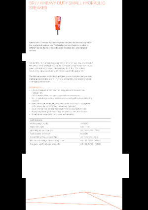 Гідравлічні відбійні молотки Sandvik BR777i