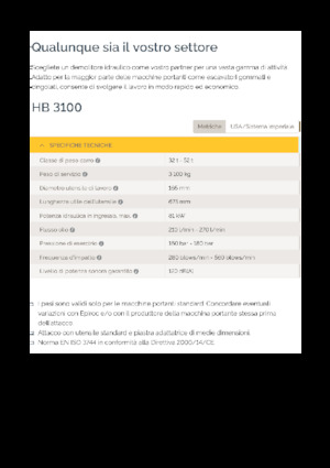 Гідравлічні відбійні молотки Epiroc HB 3100