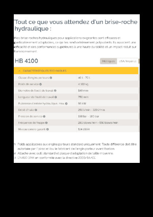 Гідравлічні відбійні молотки Epiroc HB 4100