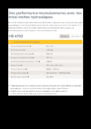 Гідравлічні відбійні молотки Epiroc HB 4700