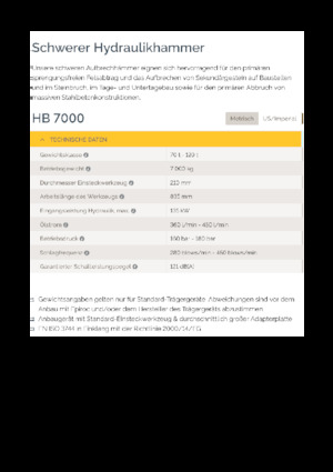 Гідравлічні відбійні молотки Epiroc HB 7000