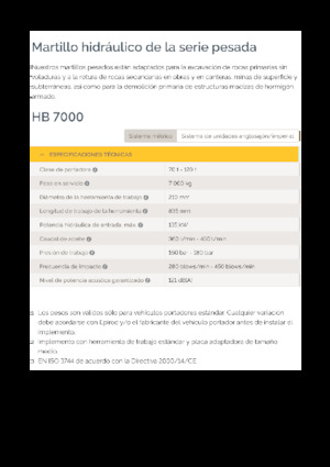 Гідравлічні відбійні молотки Epiroc HB 7000