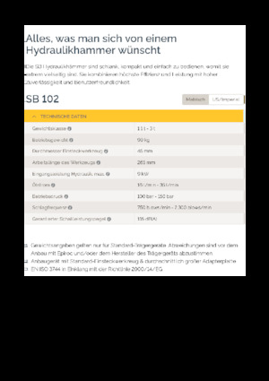 Гідравлічні відбійні молотки Epiroc SB 102