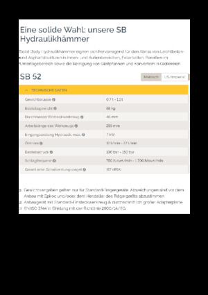 Гідравлічні відбійні молотки Epiroc SB 52