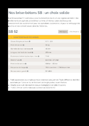 Гідравлічні відбійні молотки Epiroc SB 52