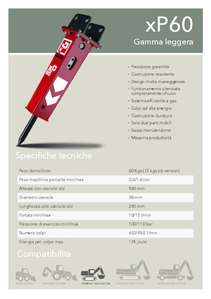 Гідравлічні відбійні молотки Promove xP 60 