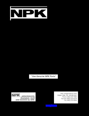 Гідравлічні відбійні молотки NPK E 216 B