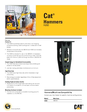 Гідравлічні відбійні молотки Caterpillar H25D