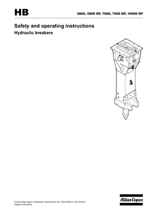 Гідравлічні відбійні молотки Atlas Copco HB 7000