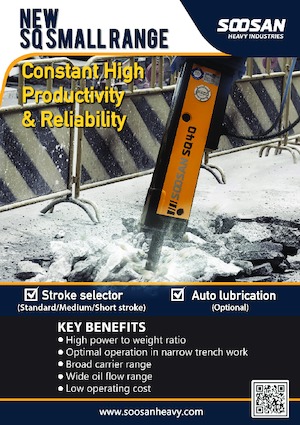Гідравлічні відбійні молотки Soosan SQ50