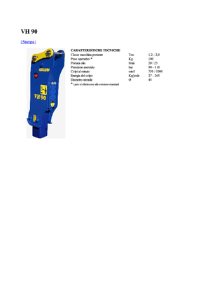 Гідравлічні відбійні молотки Vistarini VH 90