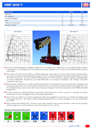 Гідравлічні вантажні крани HMF 2030-T4-MCS