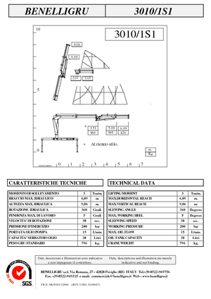 Гідравлічні вантажні крани Benelligru 3010/1 S 1