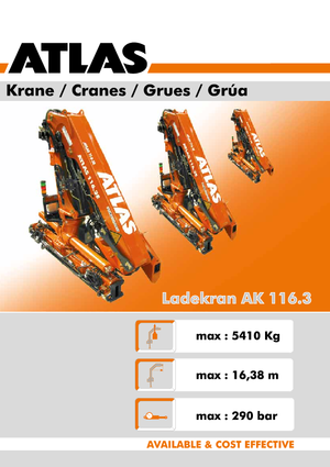 Гідравлічні вантажні крани Atlas AK 116.3 A3