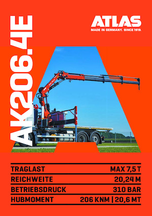 Гідравлічні вантажні крани Atlas AK 206.4E A1 