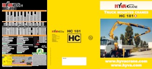 Гідравлічні вантажні крани Hyva Crane HC 181X 