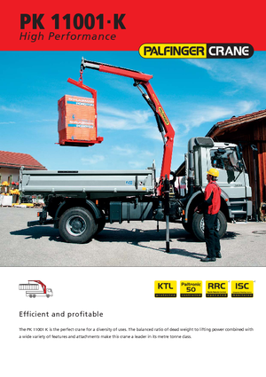 Гідравлічні вантажні крани Palfinger PK 11001 K