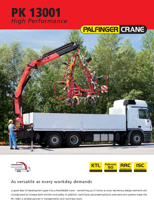 Гідравлічні вантажні крани Palfinger PK 13001 K B