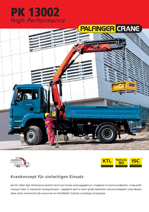 Гідравлічні вантажні крани Palfinger PK 13002 E