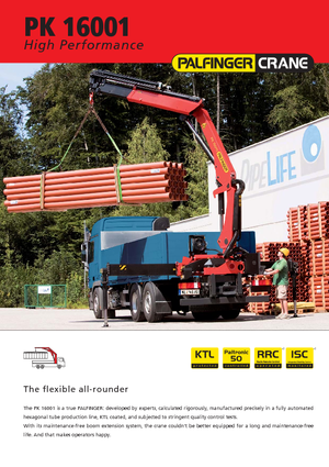 Гідравлічні вантажні крани Palfinger PK 16001 K B