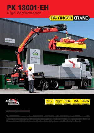 Гідравлічні вантажні крани Palfinger PK 18.001 EH