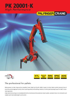 Гідравлічні вантажні крани Palfinger PK 20001-K A