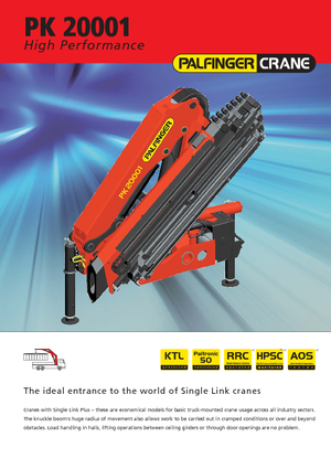 Гідравлічні вантажні крани Palfinger PK 20001 LA 4 HPLS