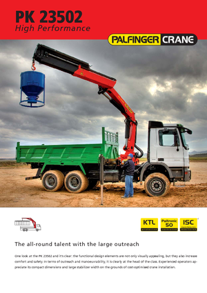 Гідравлічні вантажні крани Palfinger PK 23502 E