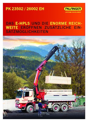 Гідравлічні вантажні крани Palfinger PK 26002 EH F