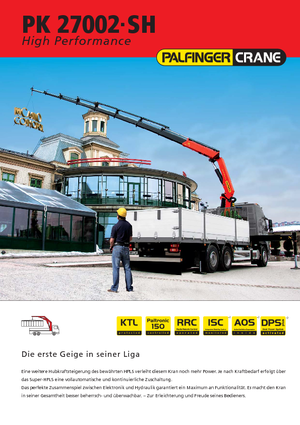 Гідравлічні вантажні крани Palfinger PK 27002 SH F