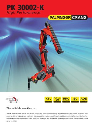 Гідравлічні вантажні крани Palfinger PK 30002-K A