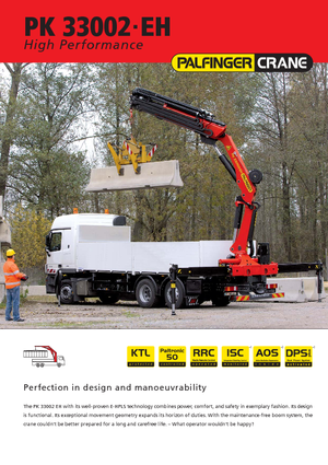 Гідравлічні вантажні крани Palfinger PK 33002 EH E
