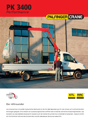 Гідравлічні вантажні крани Palfinger PK 3400 A