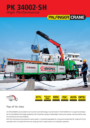Гідравлічні вантажні крани Palfinger PK 34002 SH D