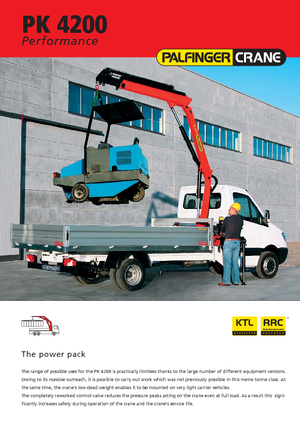 Гідравлічні вантажні крани Palfinger PK 4200 A